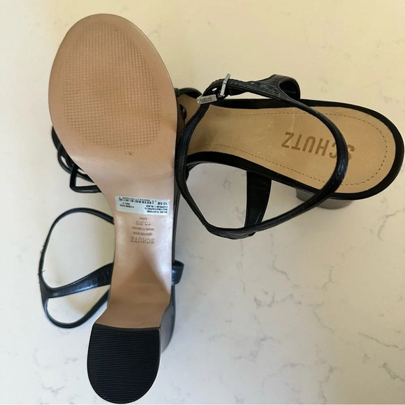 SCHUTZ Kelsie Platform Sandal in Black Size: 10.5 B - Picture 6 of 6